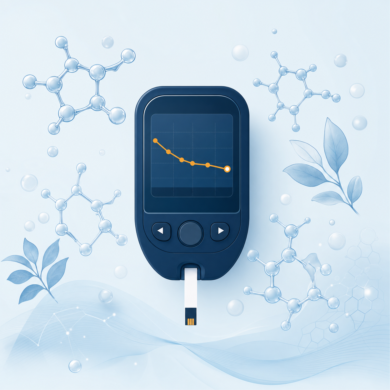Blood glucose balance illustration